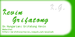 kevin grifatong business card